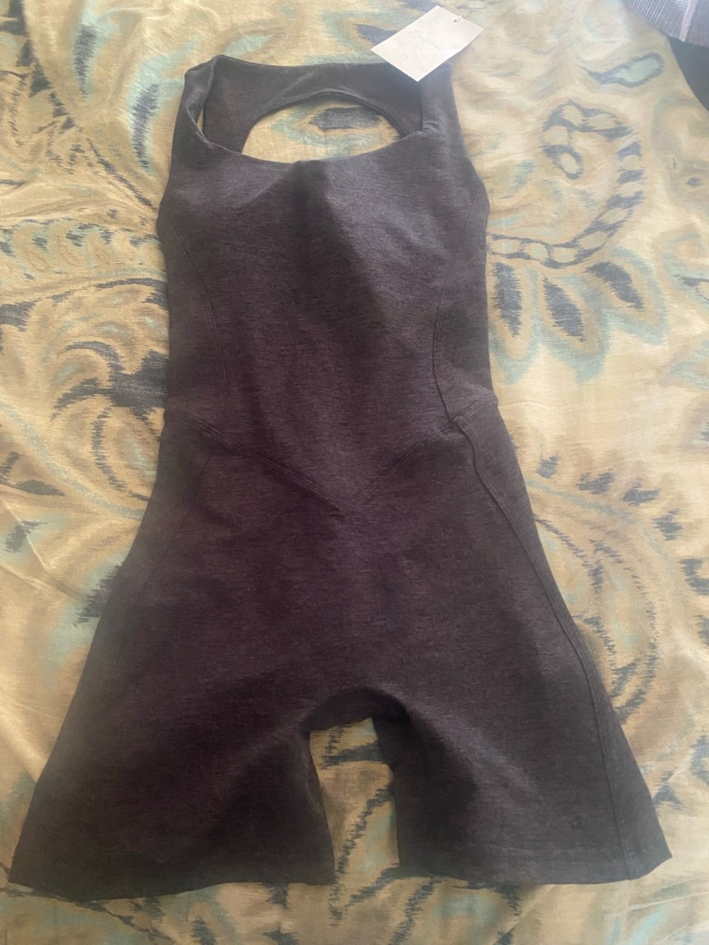 BuffBunny Collection Heather Charcoal Active Romper